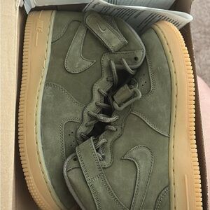 Nike Medium Olive Force 1 Mid Sneakers